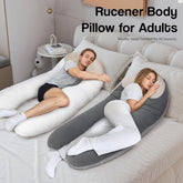 U Shaped Pregnancy Pillows for Sleeping with Silk Pillowcase